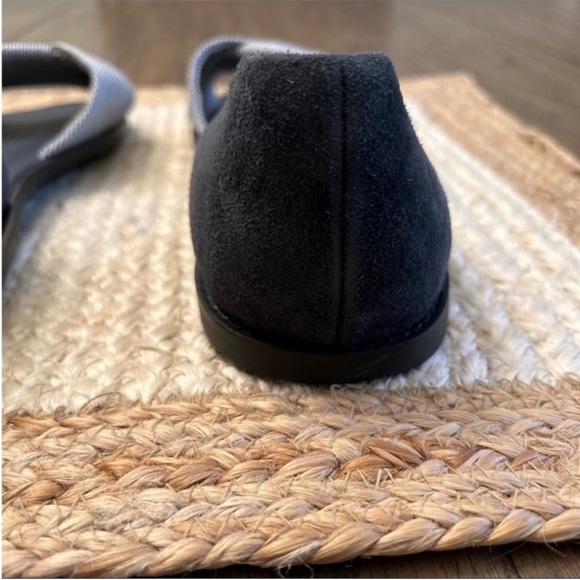 Vince Idara Open Toe Twisted D’Orsay Navy White Sandal Flats Size 9 - Picture 7 of 13